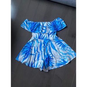 Tropical Print Romper